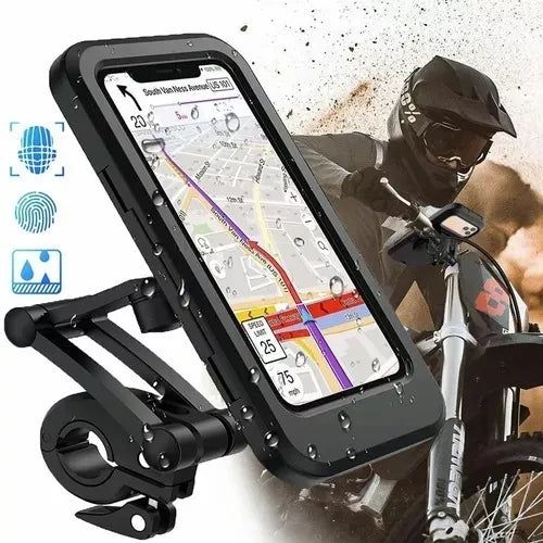 Soporte Celular 360° Impermeable Para Moto y Bicicleta