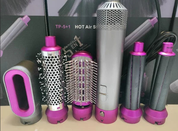 Cepillo 5 en 1: Seca, Alisa y Moldea tu Cabello en Minutos