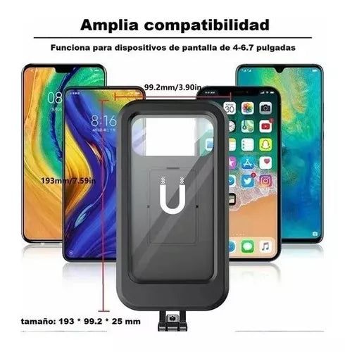 Soporte Celular 360° Impermeable Para Moto y Bicicleta
