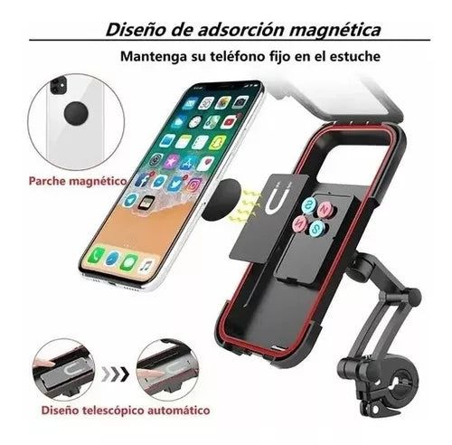 Soporte Celular 360° Impermeable Para Moto y Bicicleta