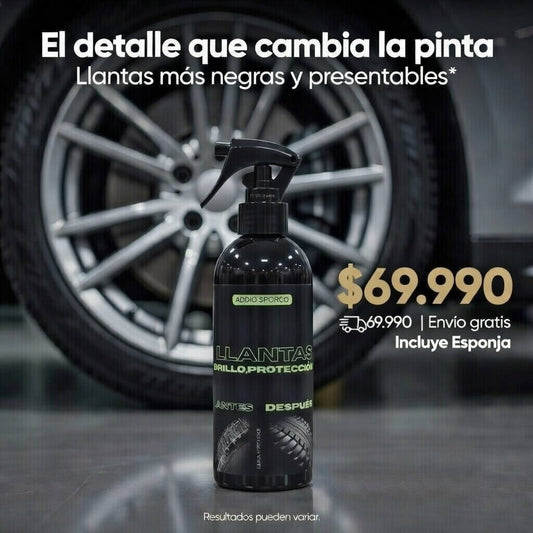 Revestimiento para Llantas Ónix 500ml + Esponja aplicadora
