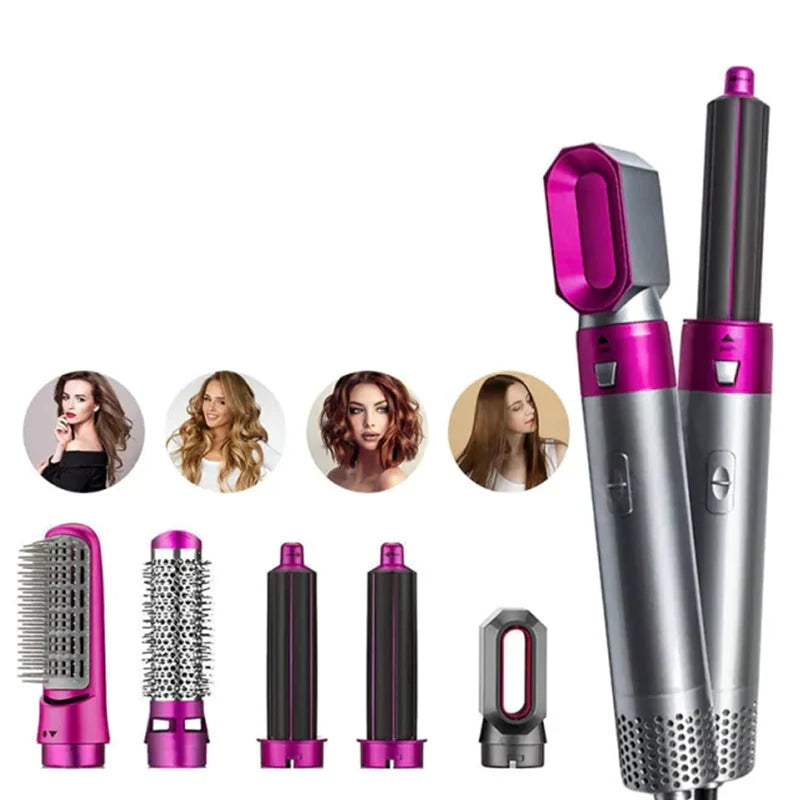 Cepillo 5 en 1: Seca, Alisa y Moldea tu Cabello en Minutos